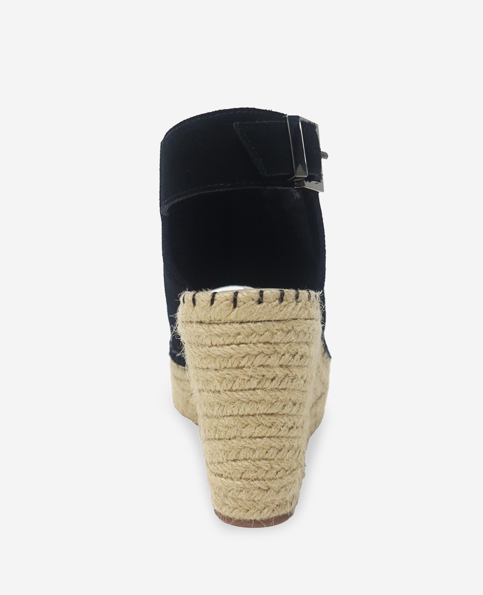Kenneth Cole Reaction Shoes Olivia Suede Espadrille Wedge Sandal sandali neri in camoscio