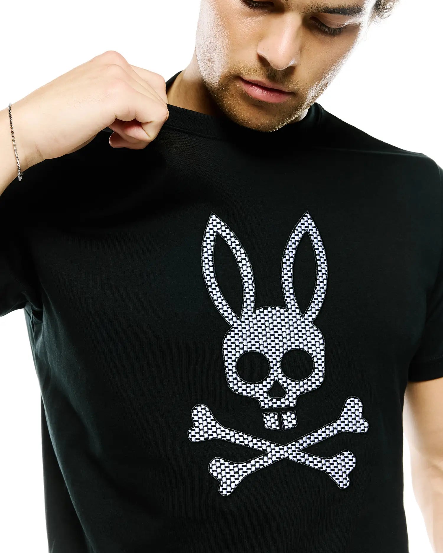 Psycho Bunny Men's Tees Stan Pima Cotton Graphic Tee maglietta Black XXS-XXXL cotone Pima