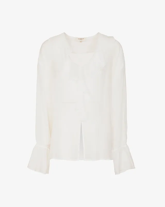 Markup Donna Camicie & Bluse Blusa in mussola con rouches blusa