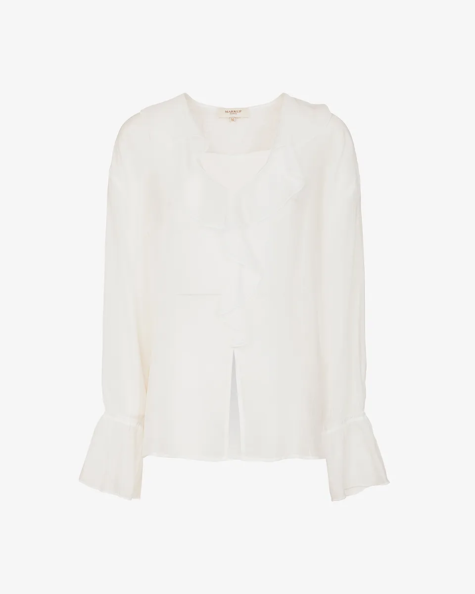 Markup Donna Camicie & Bluse Blusa in mussola con rouches blusa