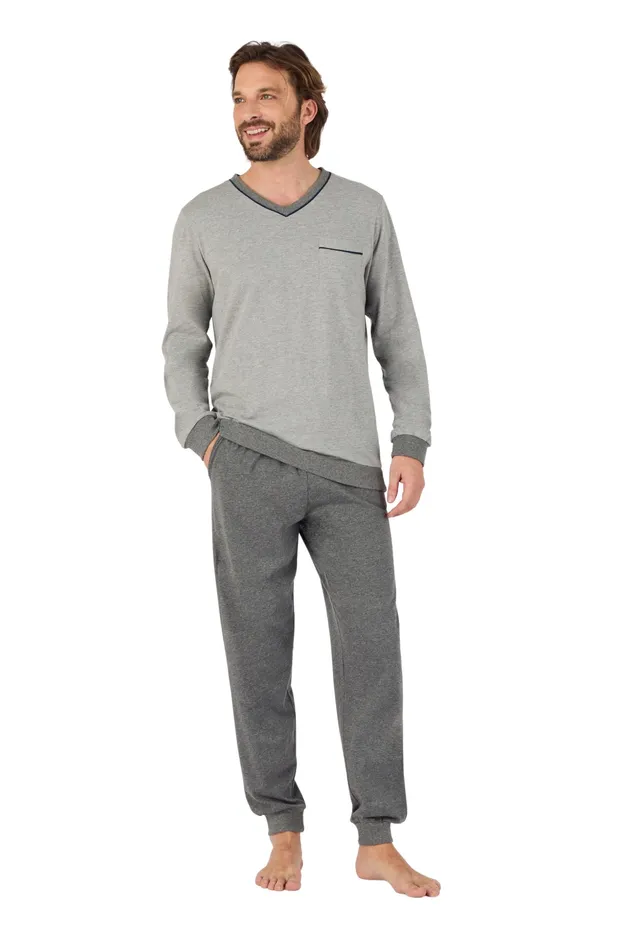 Damart Homewear Pigiama 3 Pezzi Uomo XL cotone melange