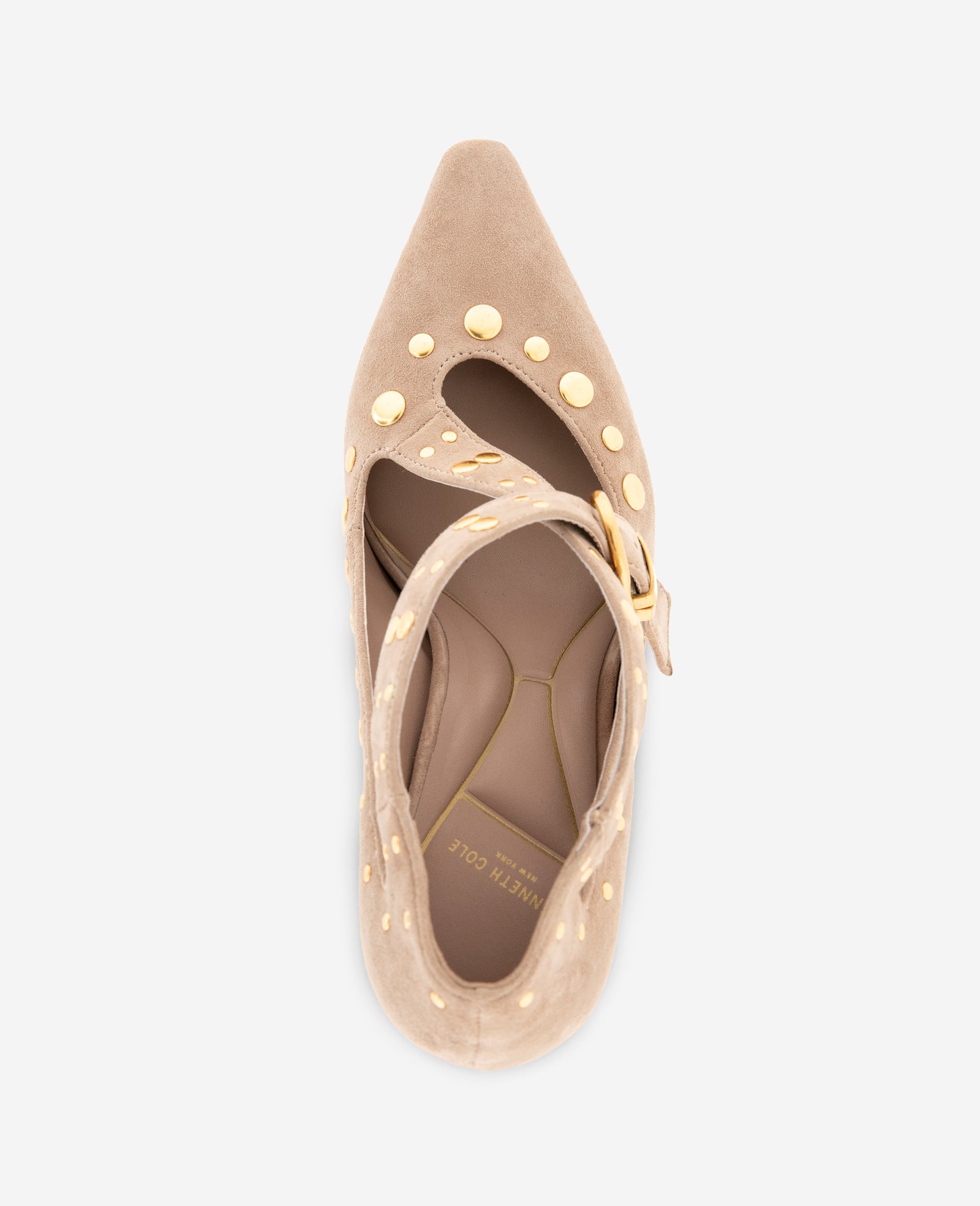 Kenneth Cole Reaction Shoes Qupid Suede X Band Studded Pump décolleté almond suede