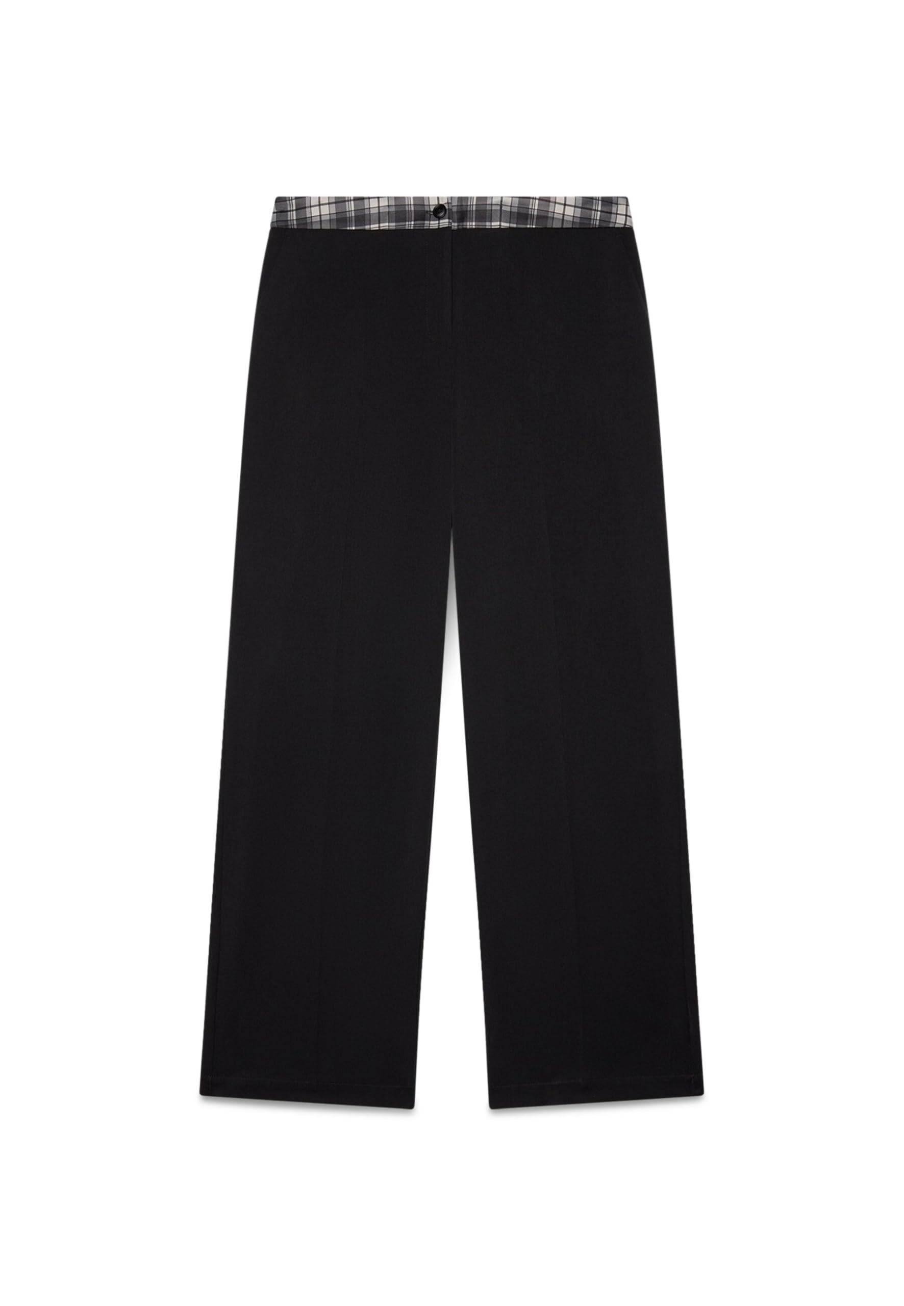 Fiorella Rubino Pantaloni Pantaloni Wide Leg con Banda Check pantaloni 58 Plus