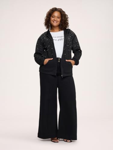 Fiorella Rubino Maglie e felpe Felpa aperta con applicazioni luminose M Plus