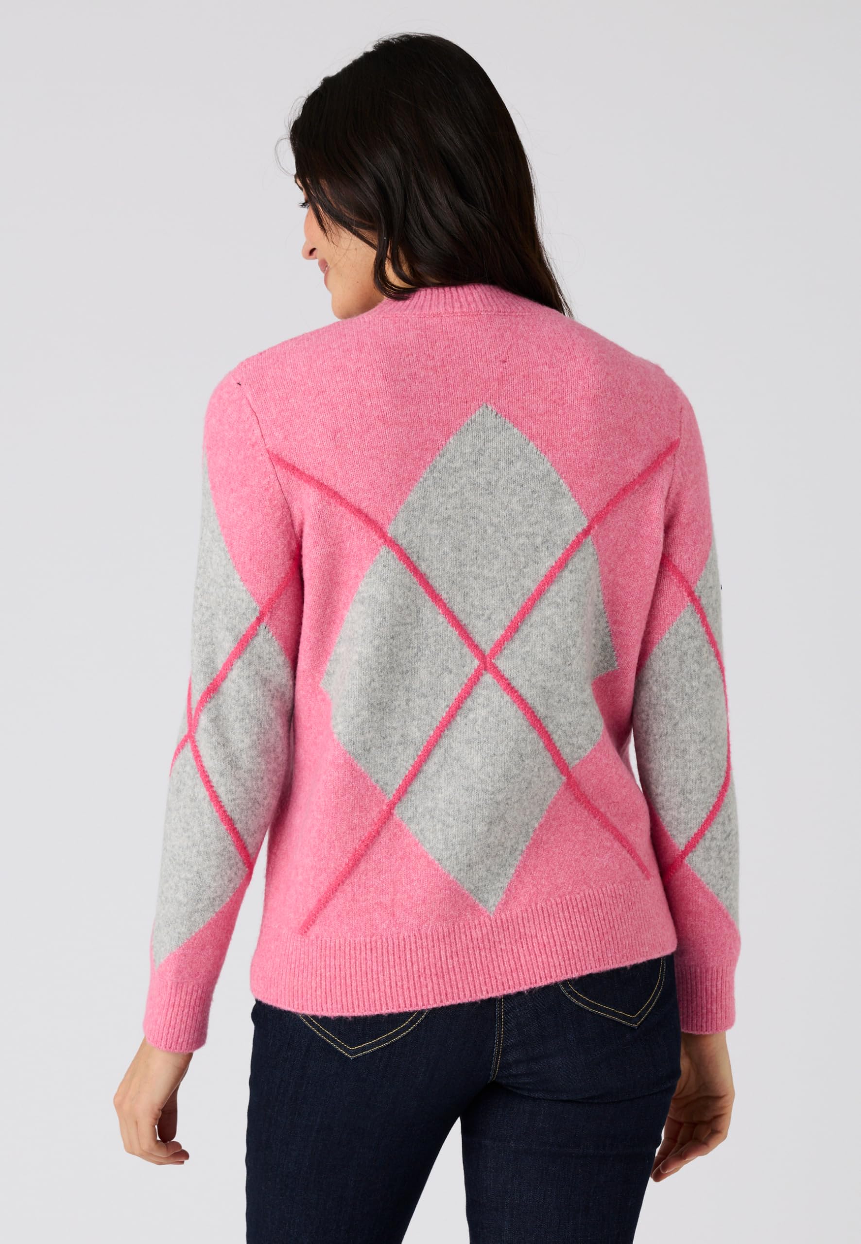 Damart Thermolactyl Maglia termica Jacquard donna rosa grafica