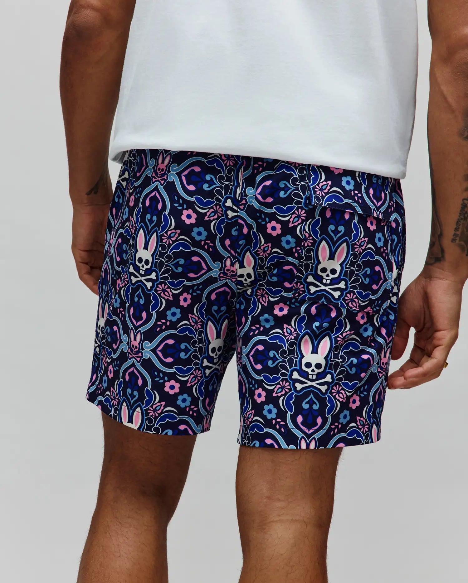 Psycho Bunny Men's Swimwear Luke Swim Trunk 6 costume blu paisley