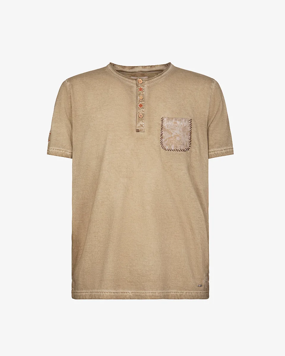 Markup Uomo Felpe & T-shirt Serafino jersey tinto freddo con taschino