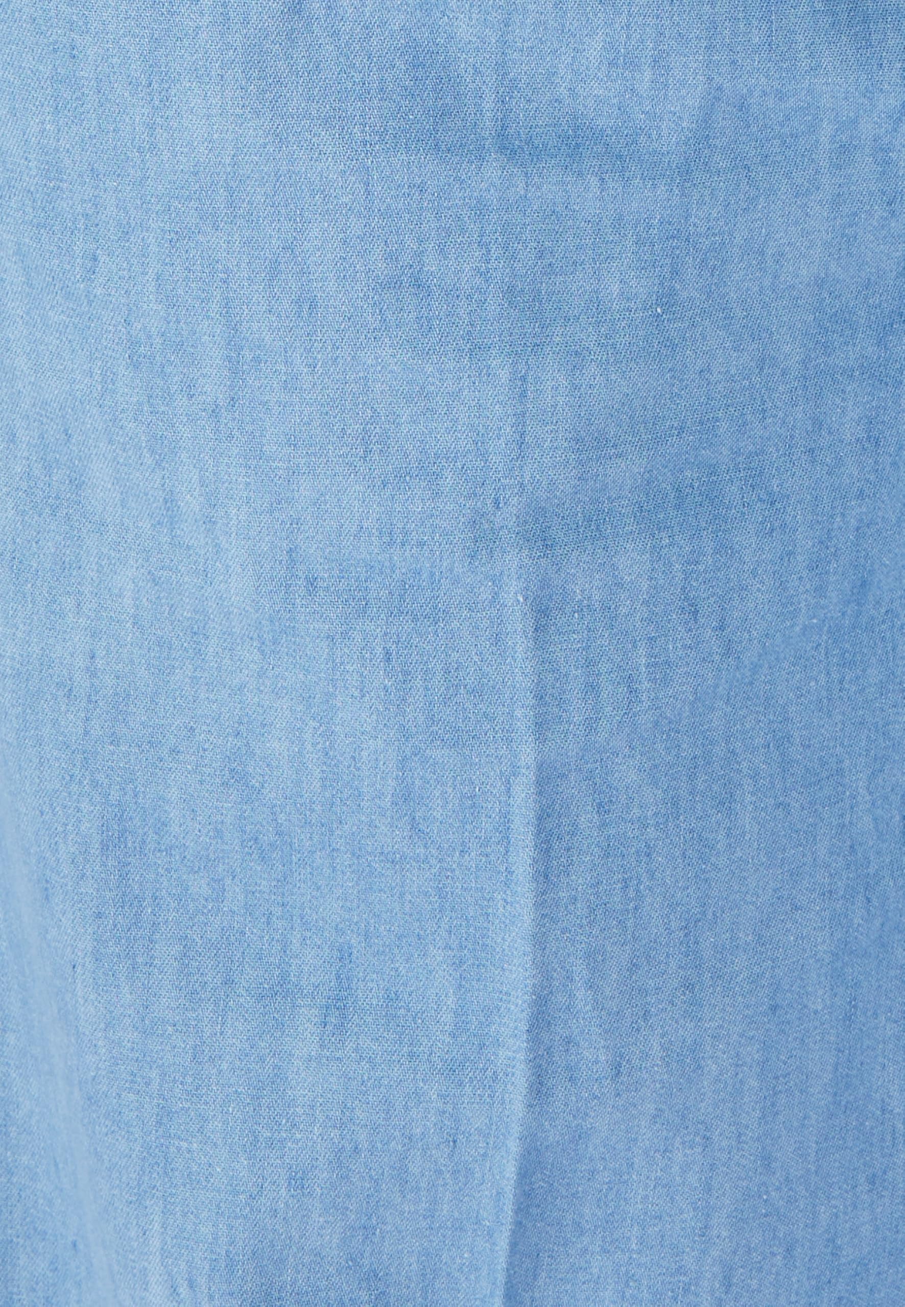 Damart Prêt-à-porter pantaloni larghi in chambray da donna blu denim medio