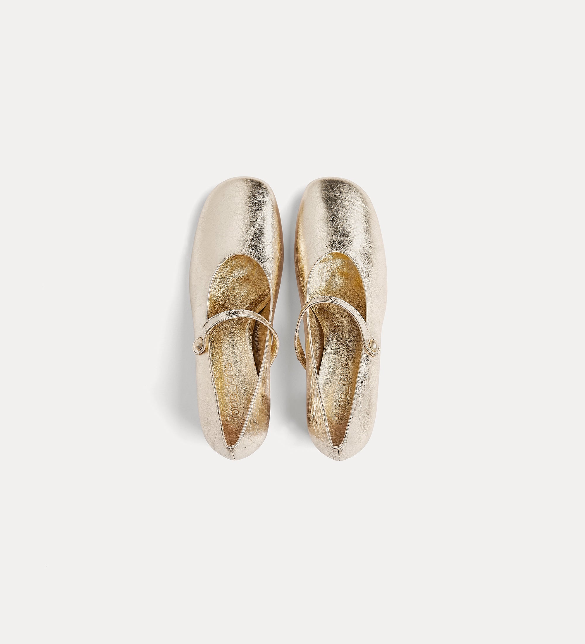 Forte scarpe ballerine in velluto con cinturini platino