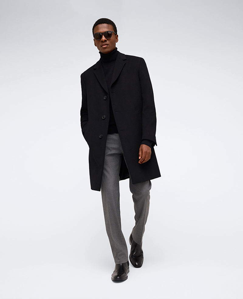 Kenneth Cole Reaction Clothing The Classic Fit Overcoat cappotto nero