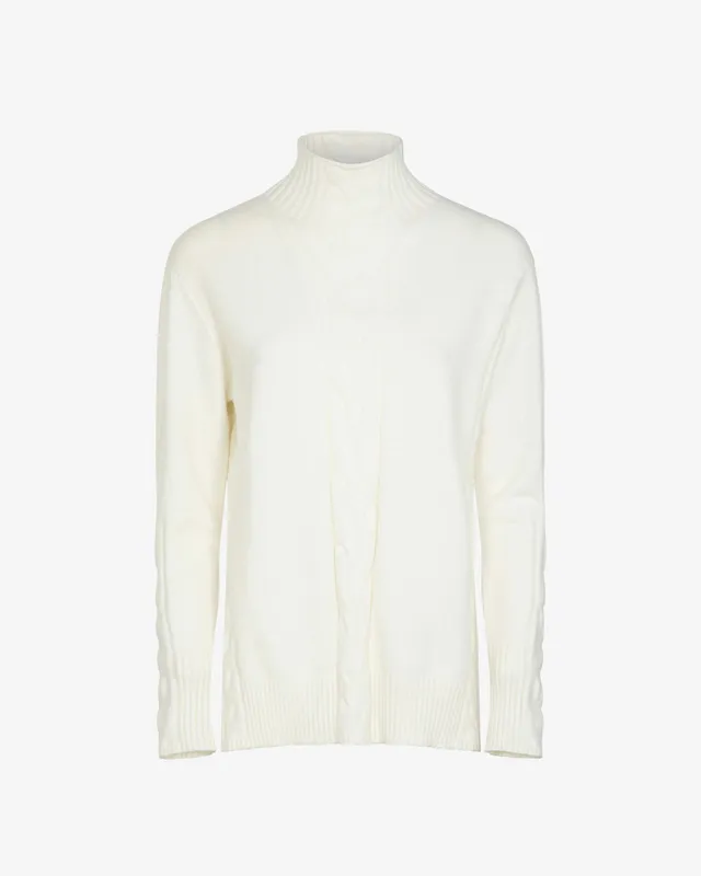 Markup Donna Maglieria Maglia collo alto con treccia maglia