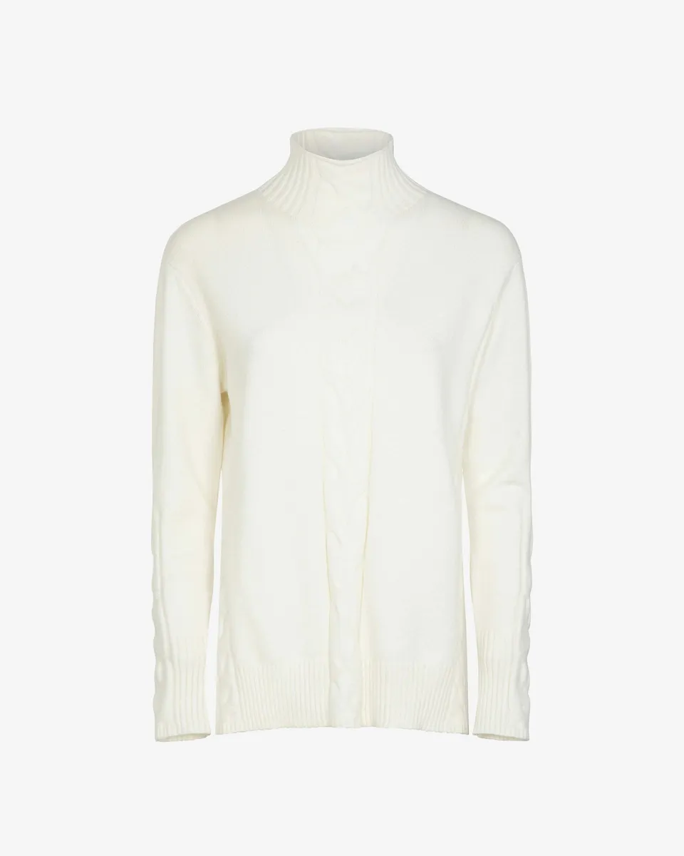Markup Donna Maglieria Maglia collo alto con treccia maglia