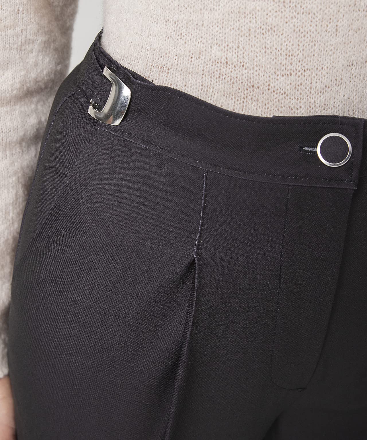 Damart Prêt-à-porter pantaloni cintura regolabile blu marino