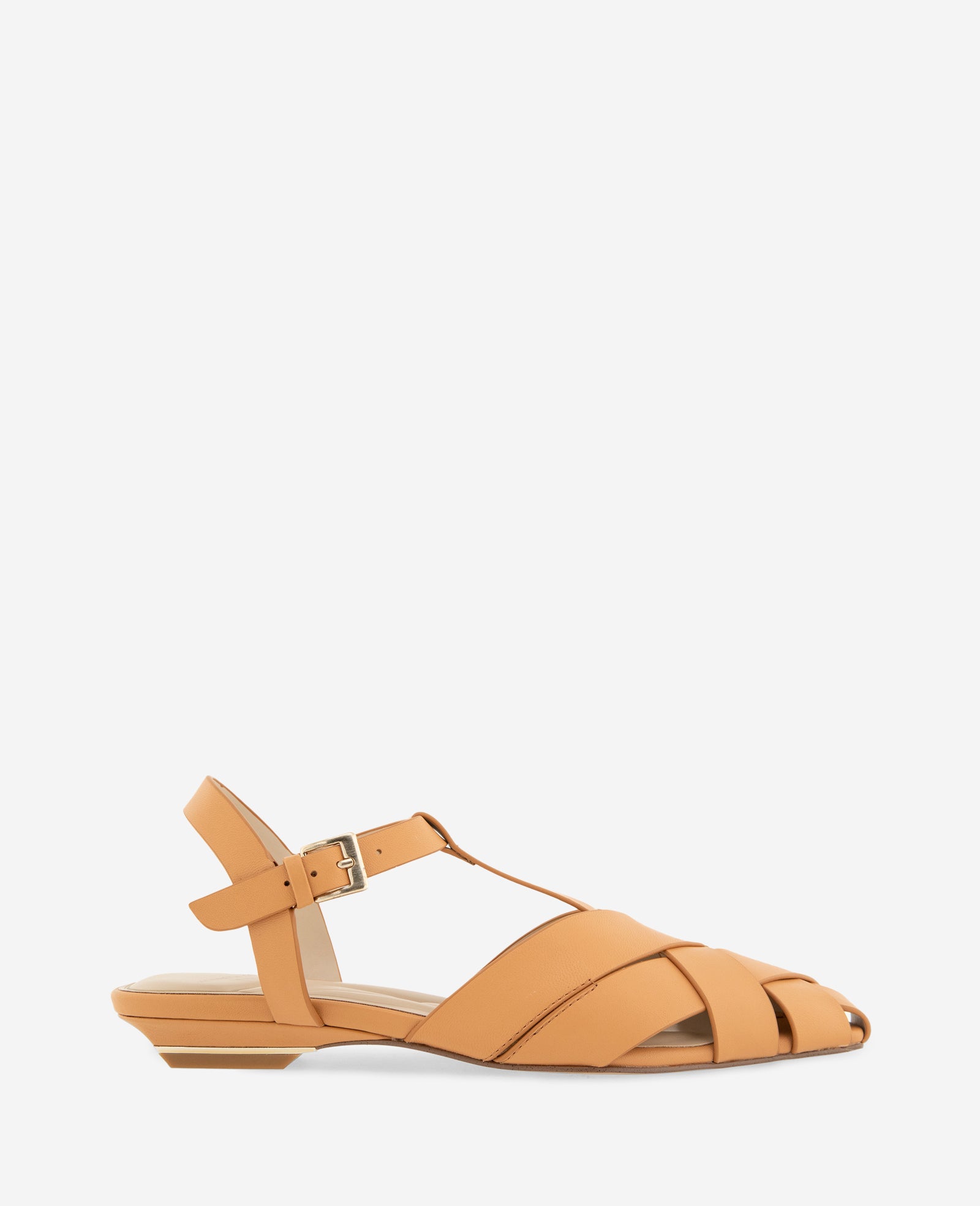 Kenneth Cole Reaction Shoes Bindy Woven Leather T-Strap Sandal sandali Butter Leather