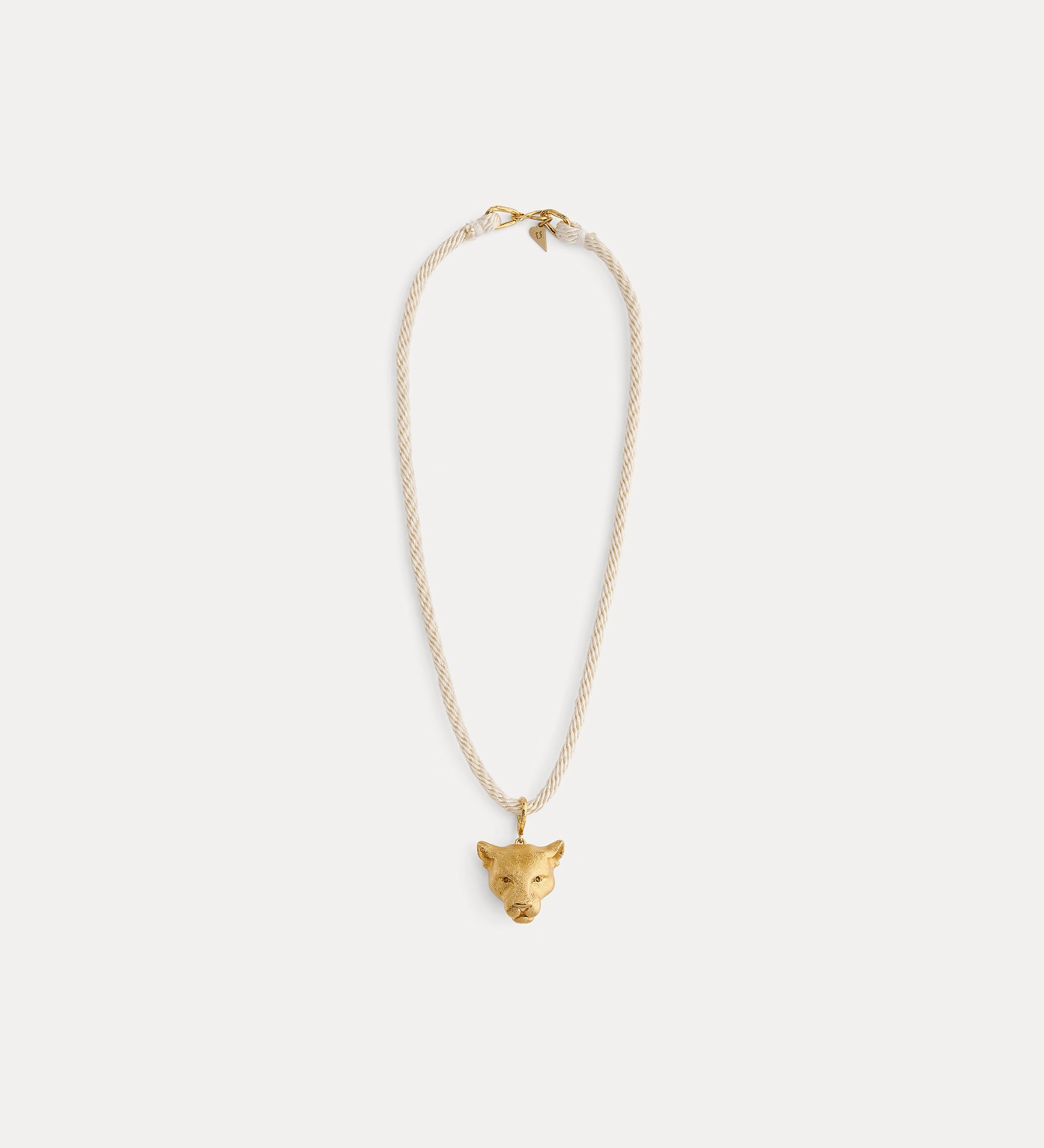 Forte gioielli rope necklace with puma sculpture collana seta taglia U