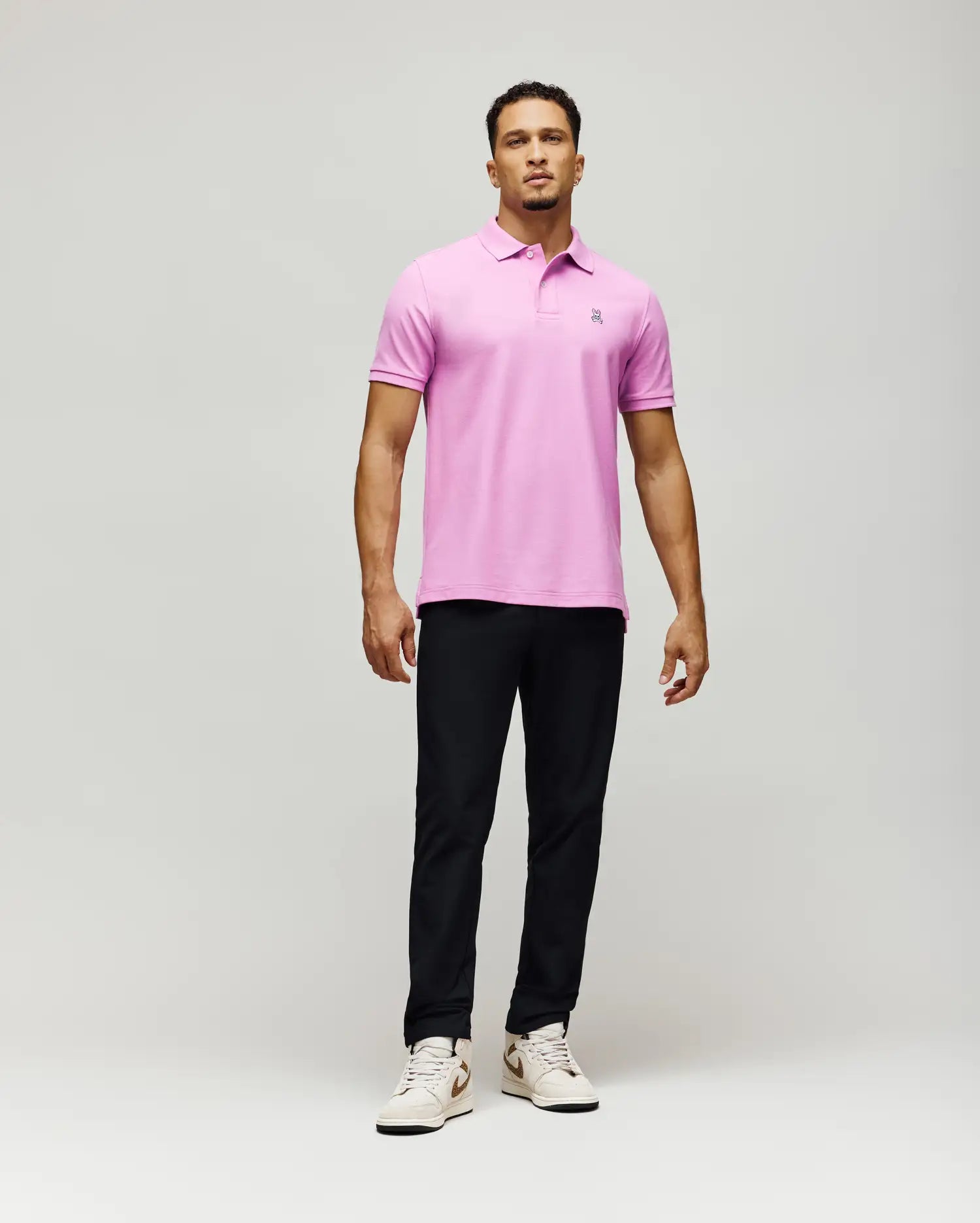 Psycho Bunny Men's Polos B6K001F200 polo Orchid 100% cotone Pima