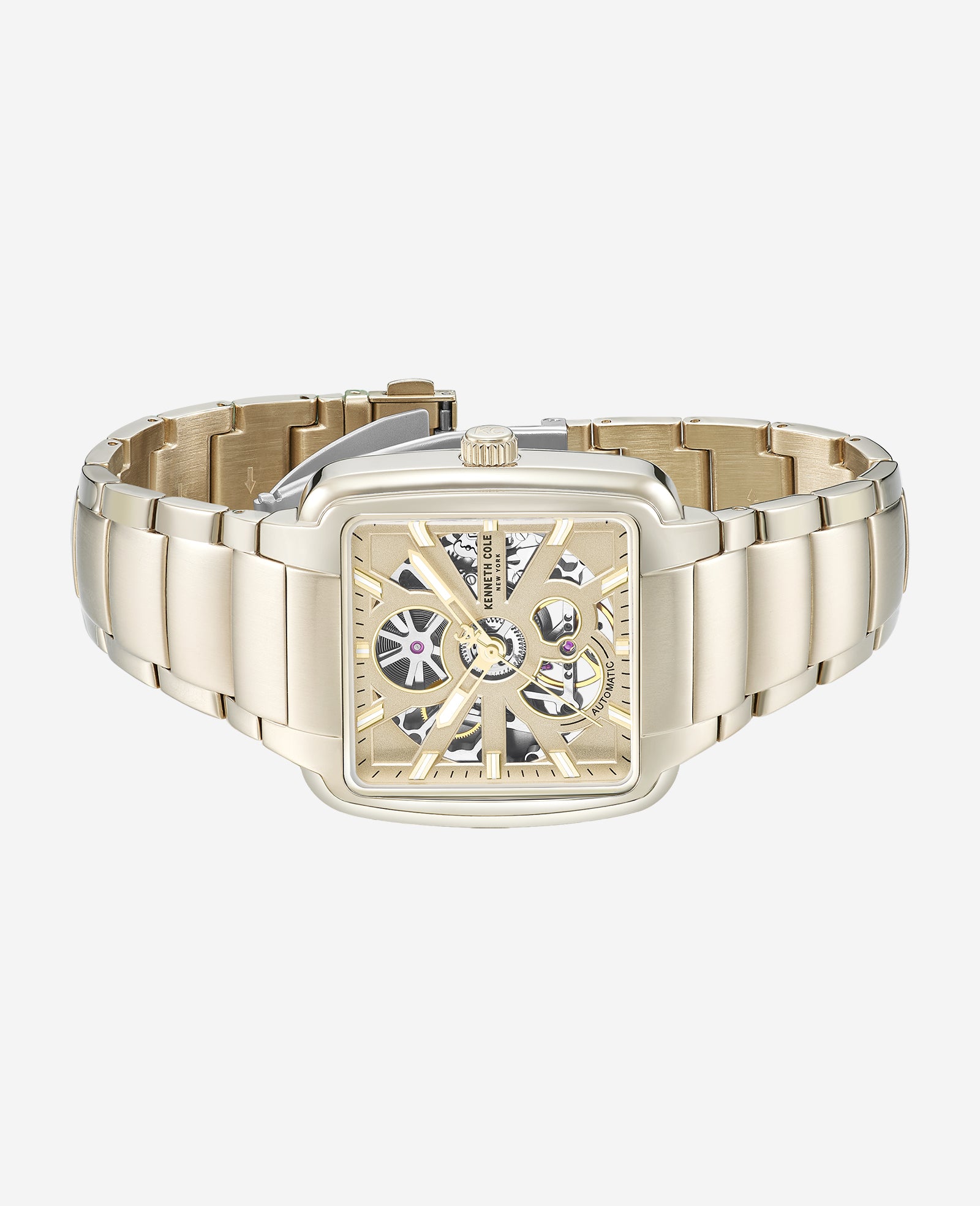 Kenneth Cole Reaction Watches Skeleton Automatic Bracelet Watch orologio dorato automatico
