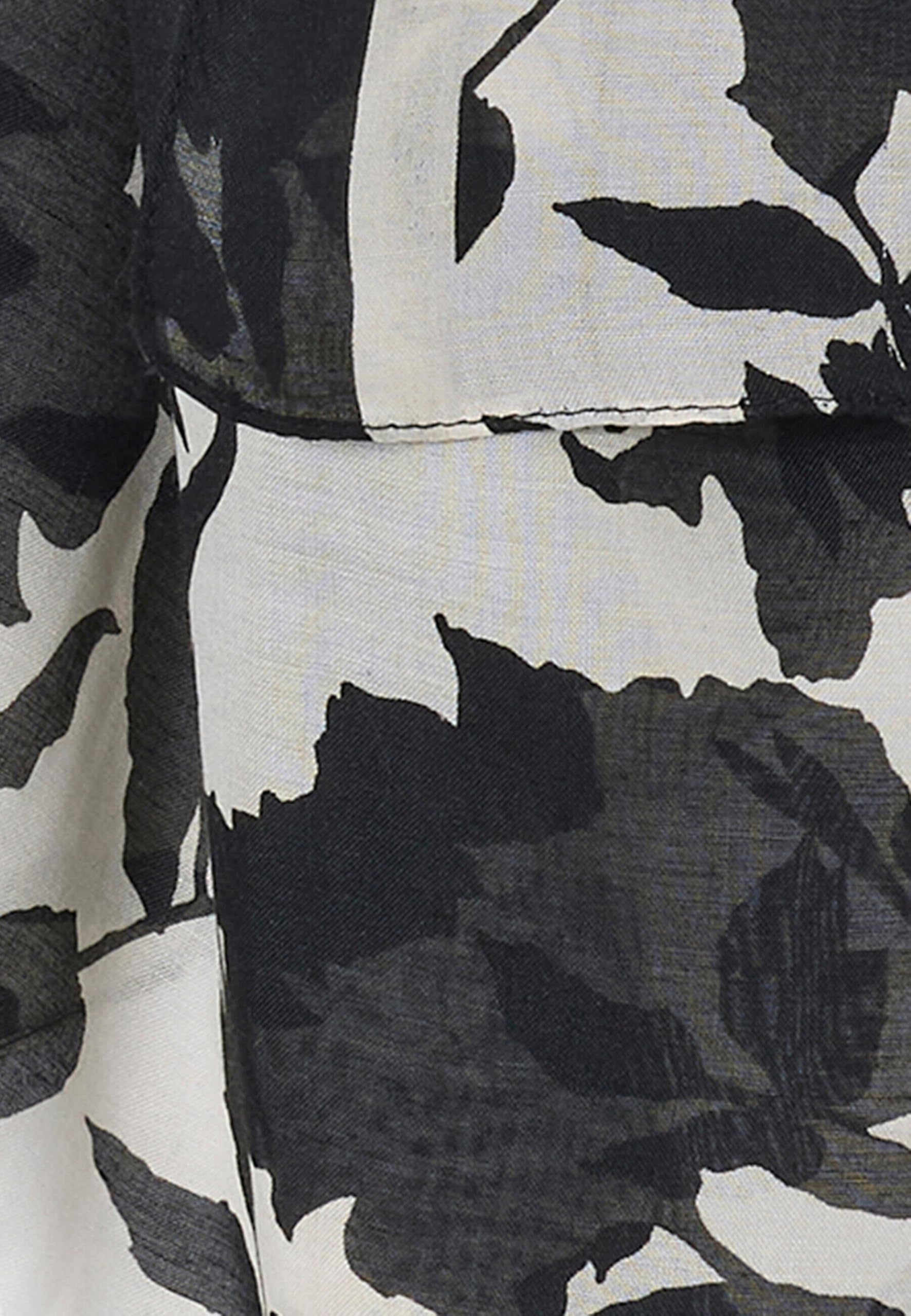 Damart Accessori Sciarpa con stampa vegetale a contrasto donna nera 180 x 100 cm
