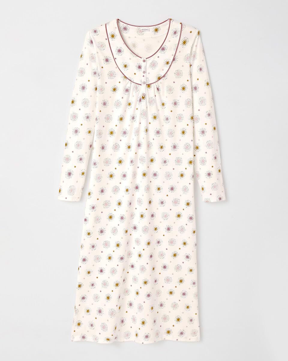 Damart Homewear camicia da notte donna rosa confezione 2 in cotone