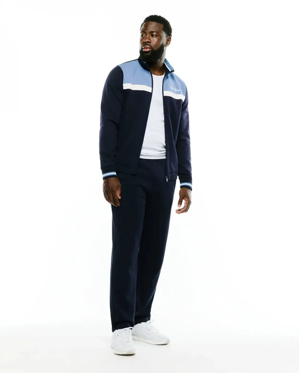 Psycho Bunny Men's Pants Jacques Pique Track Pants MB0800098 pantaloni Baritone Blue