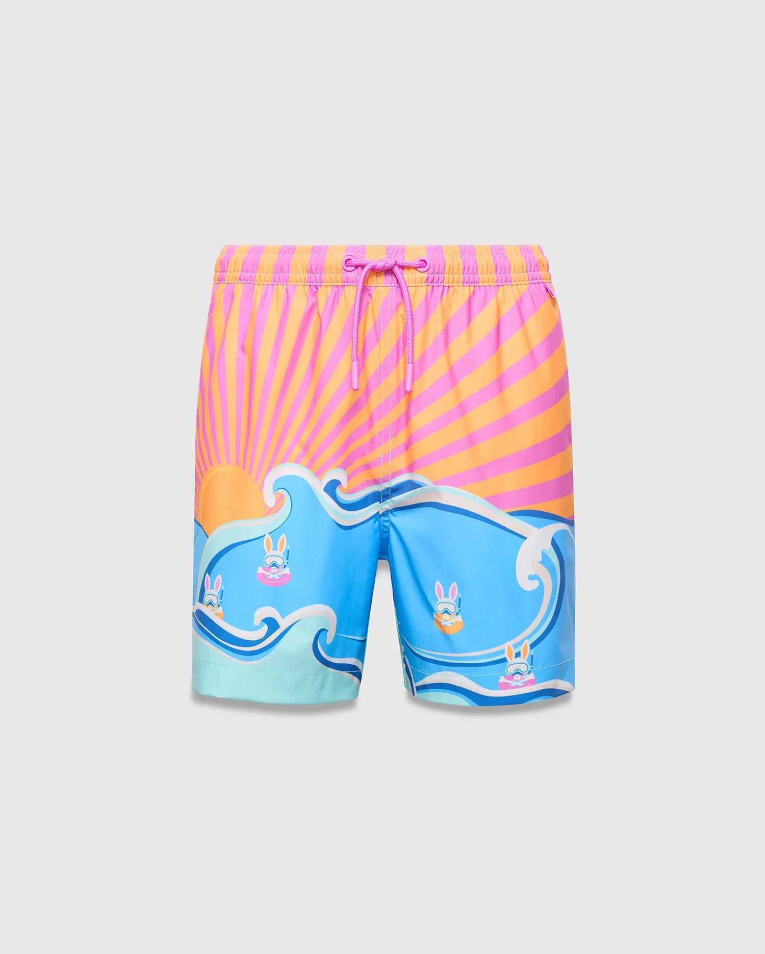 Psycho Bunny Kids Swimwear Ray Swim Trunk costume bambino rosa