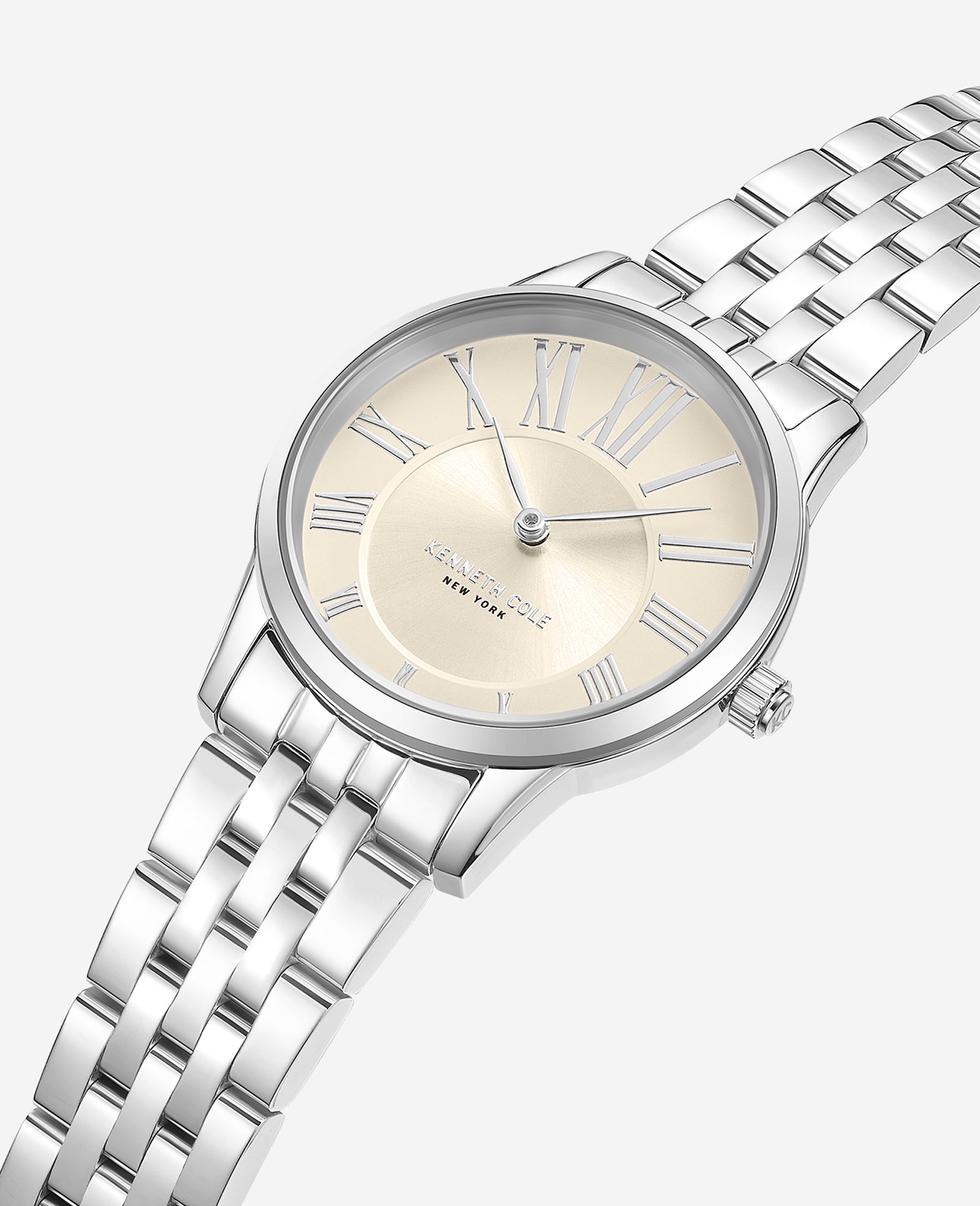 Kenneth Cole Reaction Watches Classic Bracelet Watch orologio argento quadrante rosé