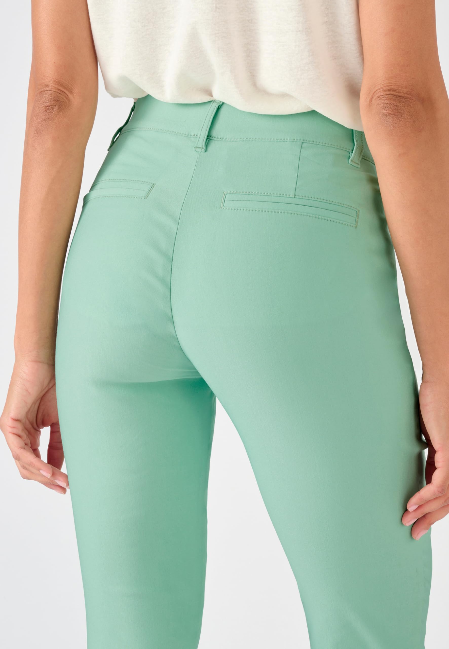 Damart Prêt-à-porter Pantaloni 7/8 tela elasticizzata donna 56 Blu/Verde