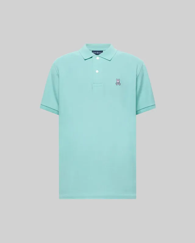 Psycho Bunny Men's Polos Classic Pique Polo B6K001F200 polo Aqua Haze