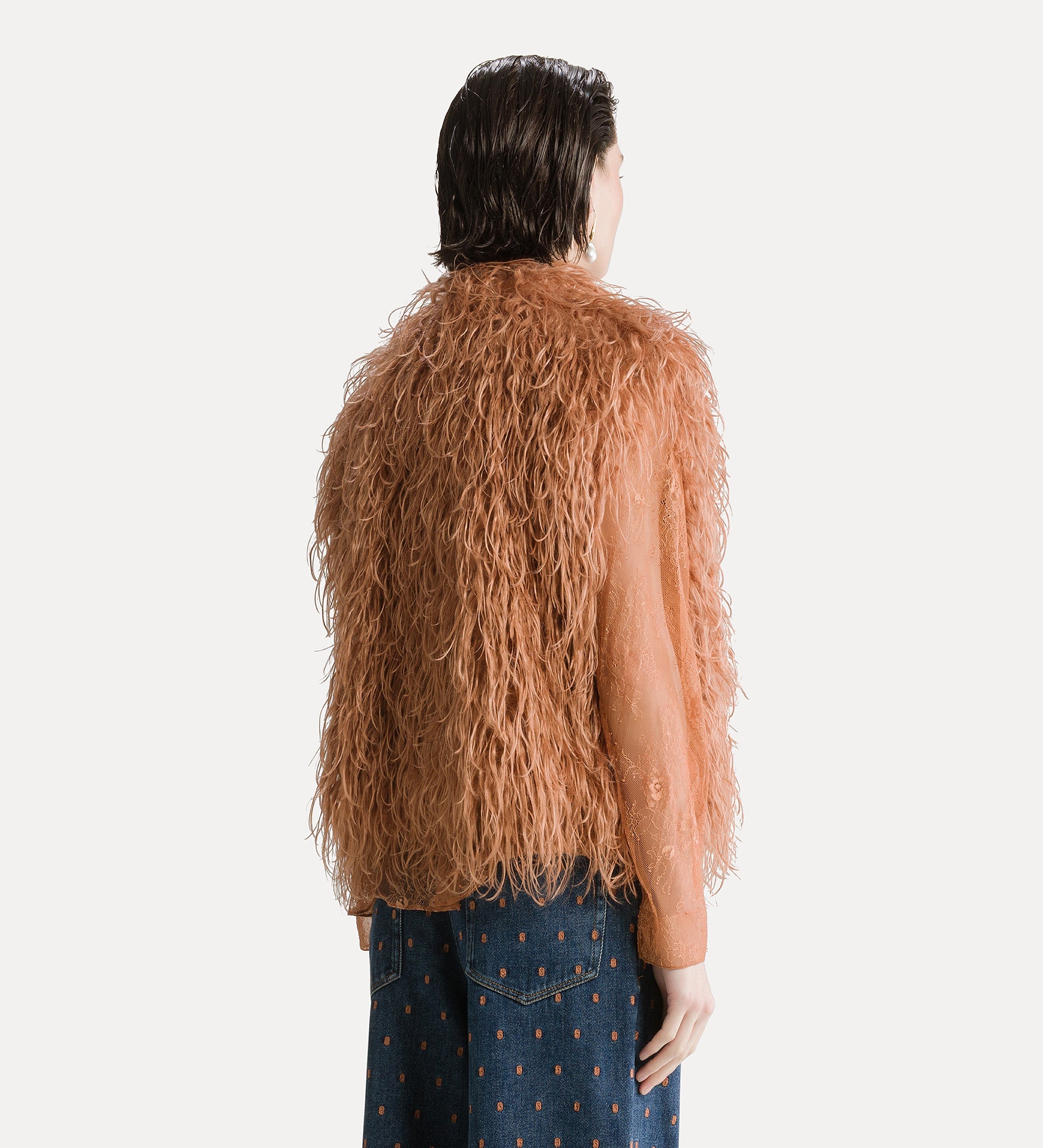 Forte giacche gilet in ecopelliccia mongola The colore The