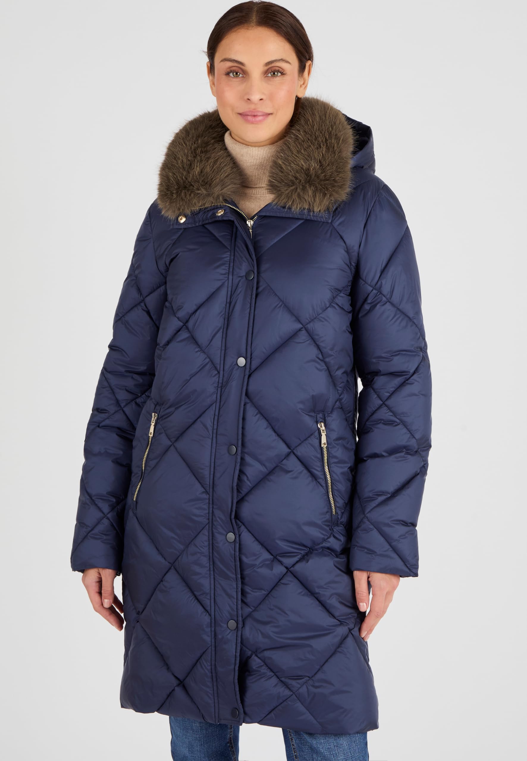 Damart Thermolactyl Maxi-piumino lucido 38-40 blu marino idrorepellente