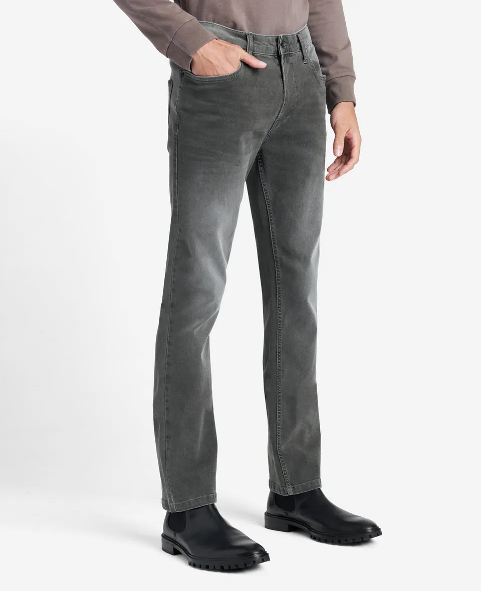 Kenneth Cole Reaction Clothing Slim-Fit Recycled Stretch Denim Jean jeans slim grigi elasticizzati