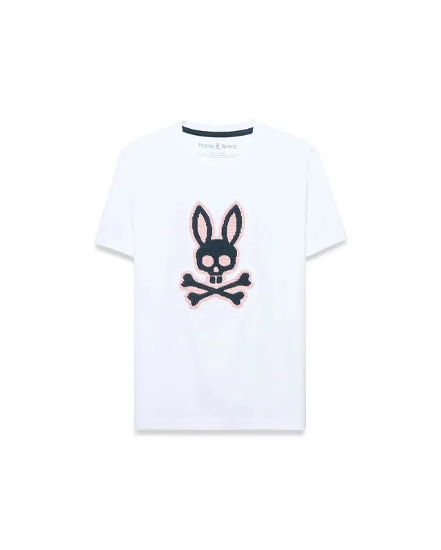 Psycho Bunny Kids Tees Kids' Samson Pima Graphic Tee maglietta bianca 2T–XL