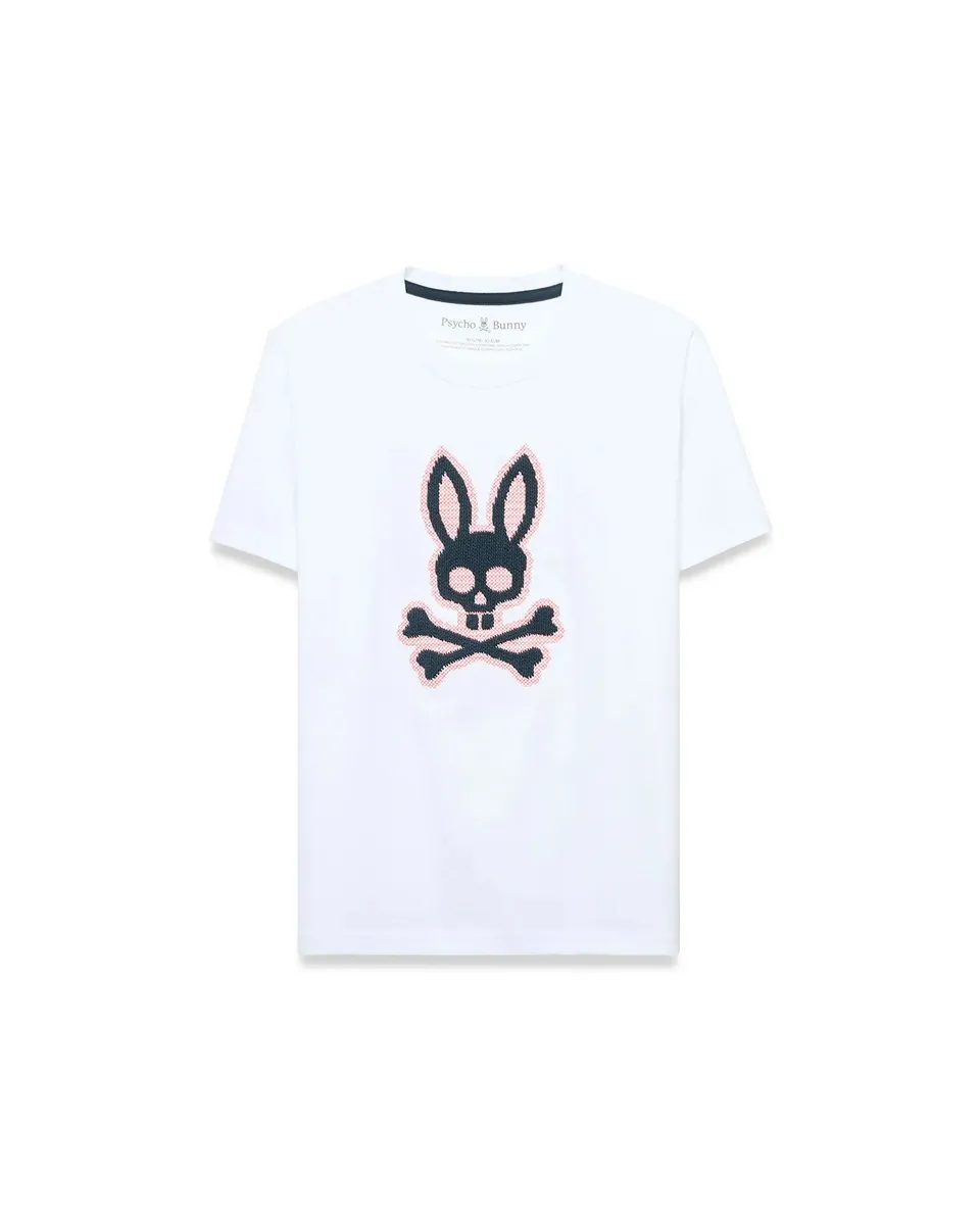Psycho Bunny Kids Tees Kids' Samson Pima Graphic Tee maglietta bianca 2T–XL