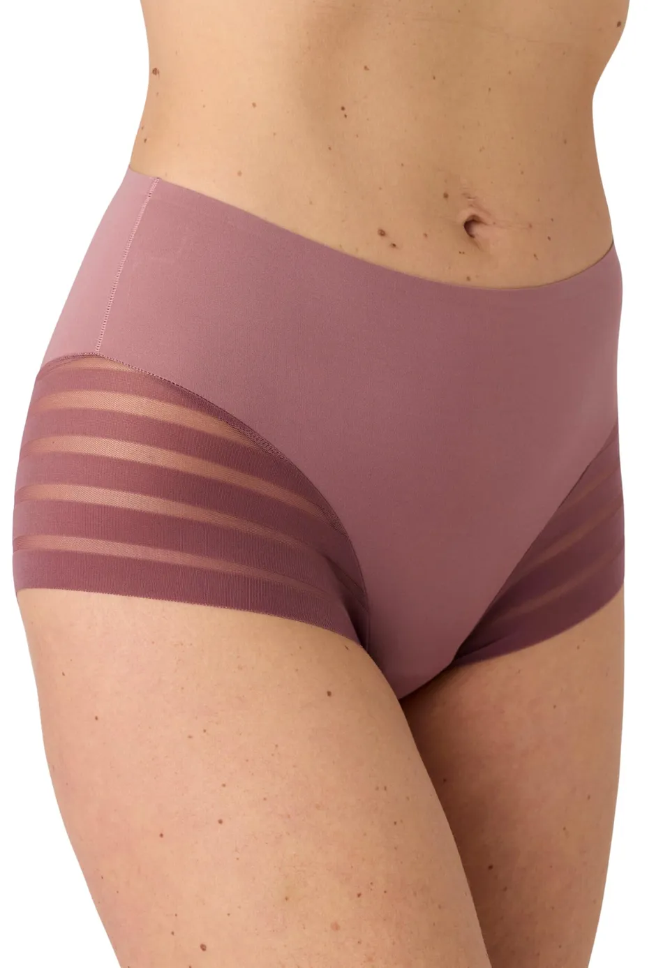 Damart Prêt-à-porter Pantaloncini invisibili a vita alta donna rosa vinaccia