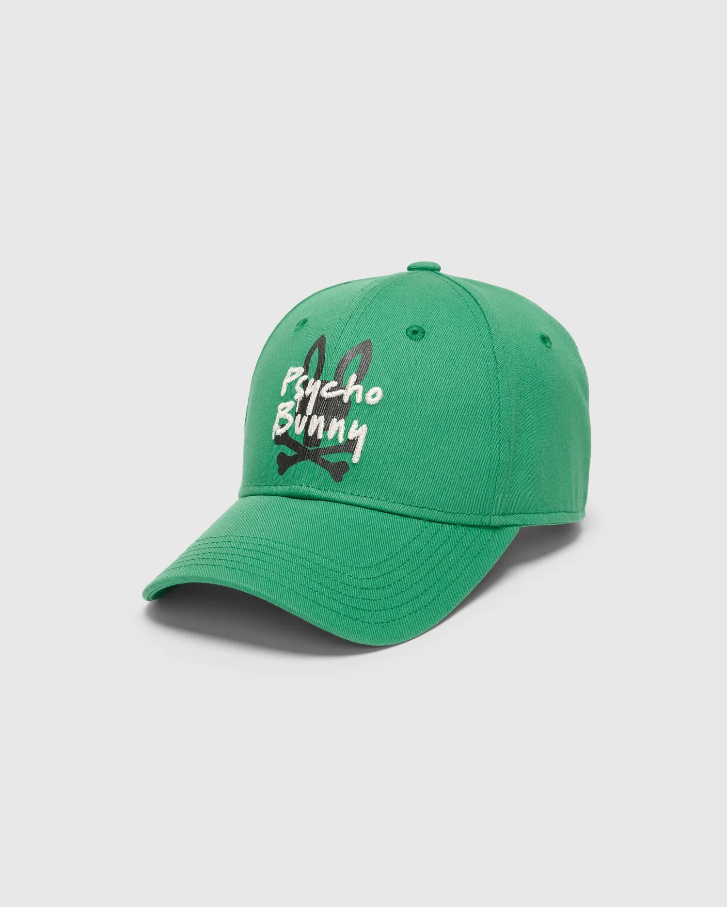 Psycho Bunny Accessories Duncan cappellino baseball verde cotone