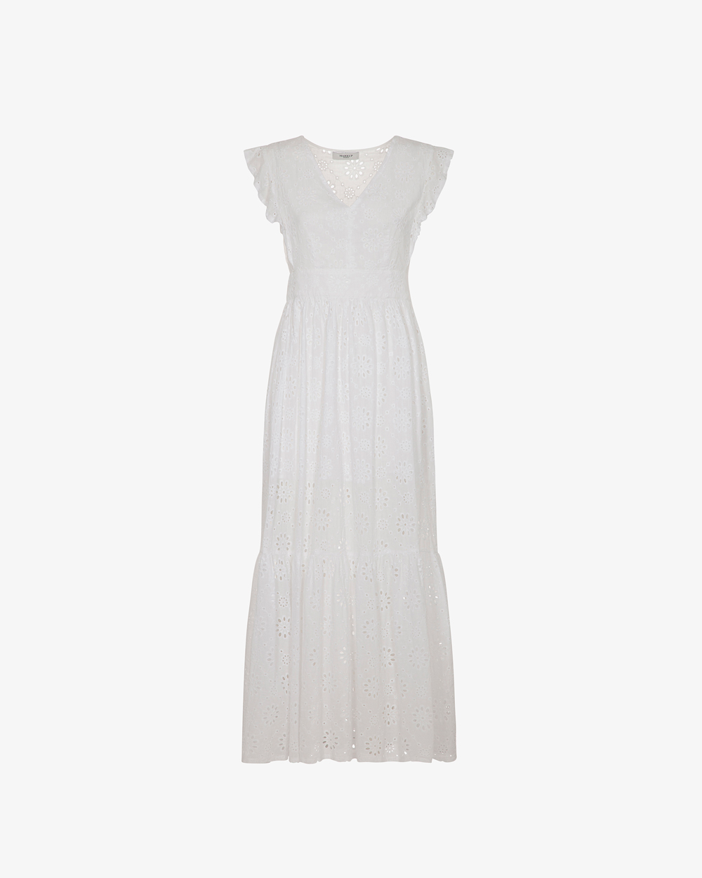 Markup Donna Vestiti Abito lungo in pizzo sangallo abito in cotone