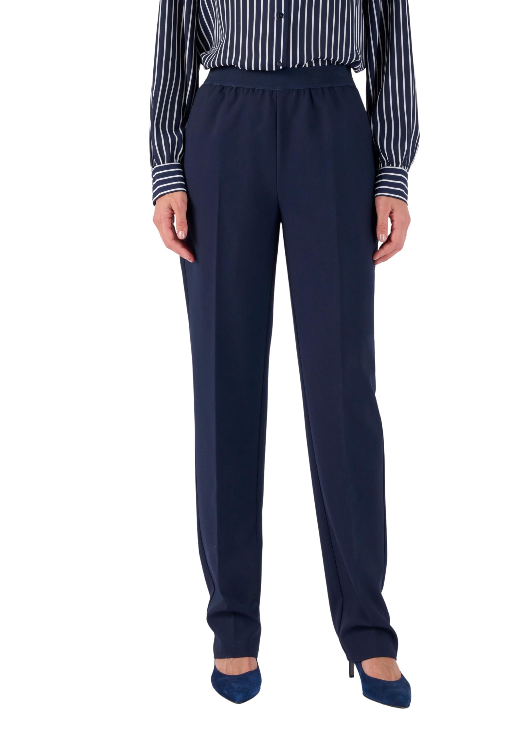 Damart Prêt-à-porter Pantaloni Tessuto Fluido Infilabile Donna 40 elastici