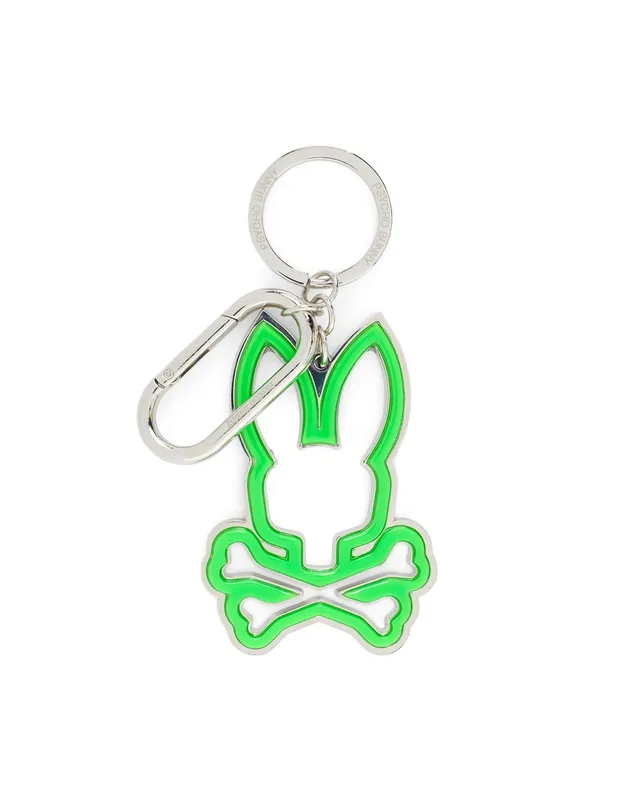 Psycho Bunny Accessories Resin Metal Bunny Keychain MO2400120 portachiavi argento