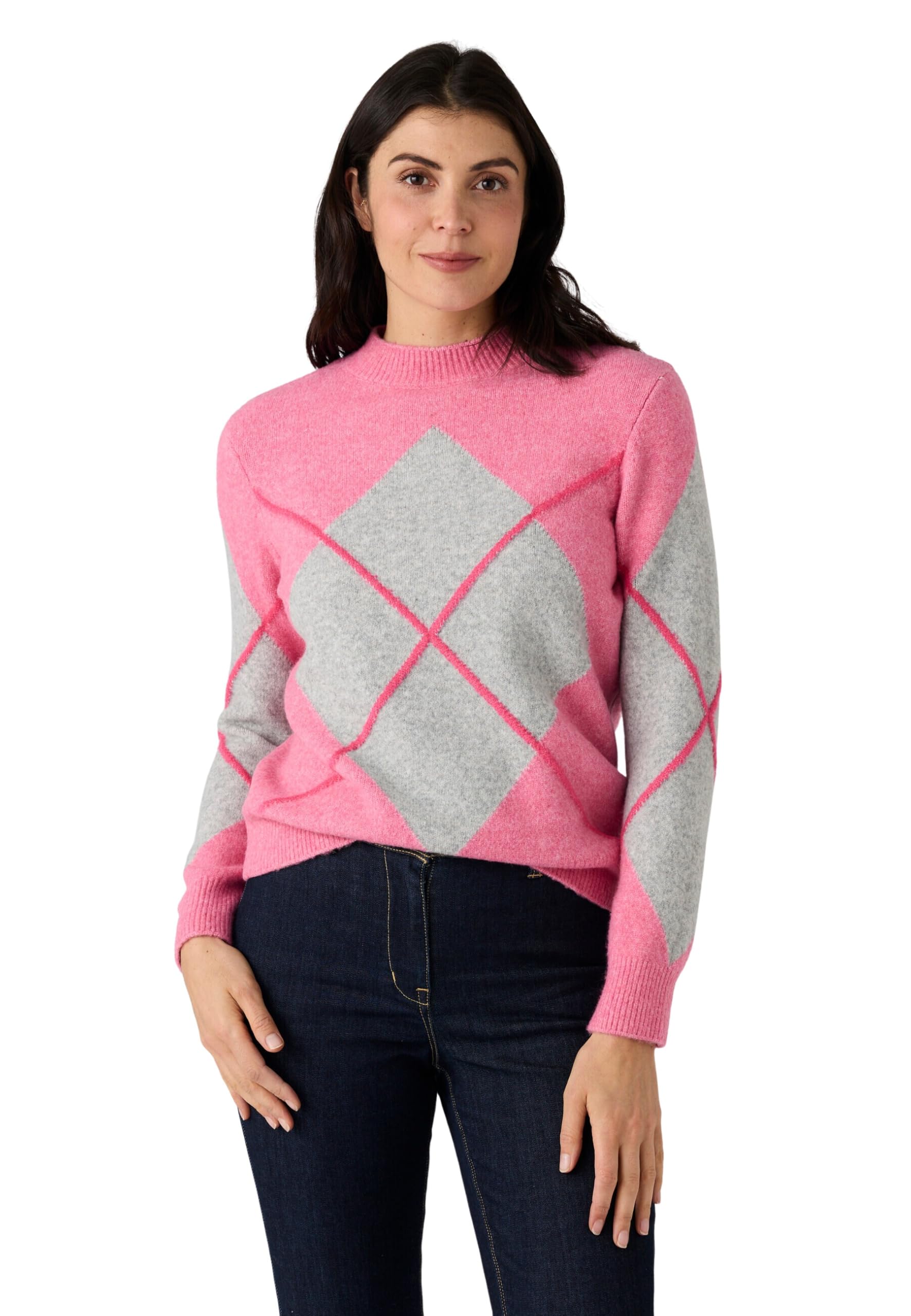 Damart Thermolactyl Maglia termica Jacquard donna rosa grafica