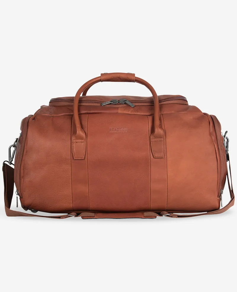 Kenneth Cole Reaction Luggage Colombian Leather borsone cognac pelle