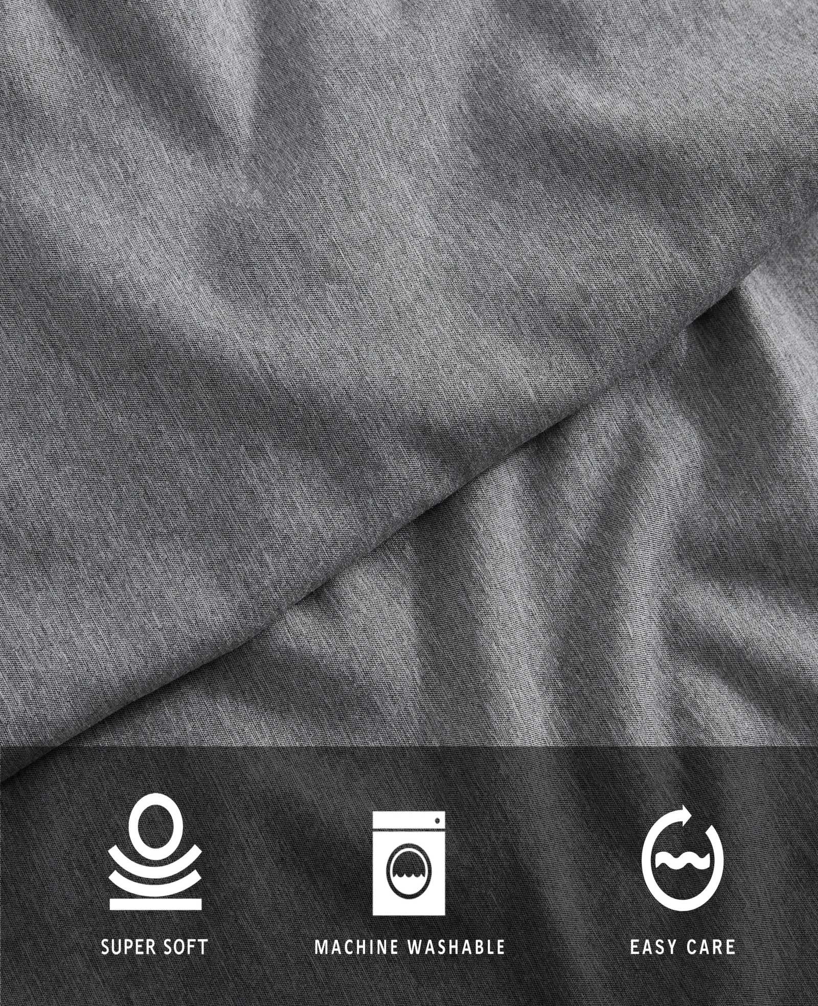 Kenneth Cole Reaction Home & Bedding Solid Cationic Sheet Set lenzuola queen grigie in poliestere