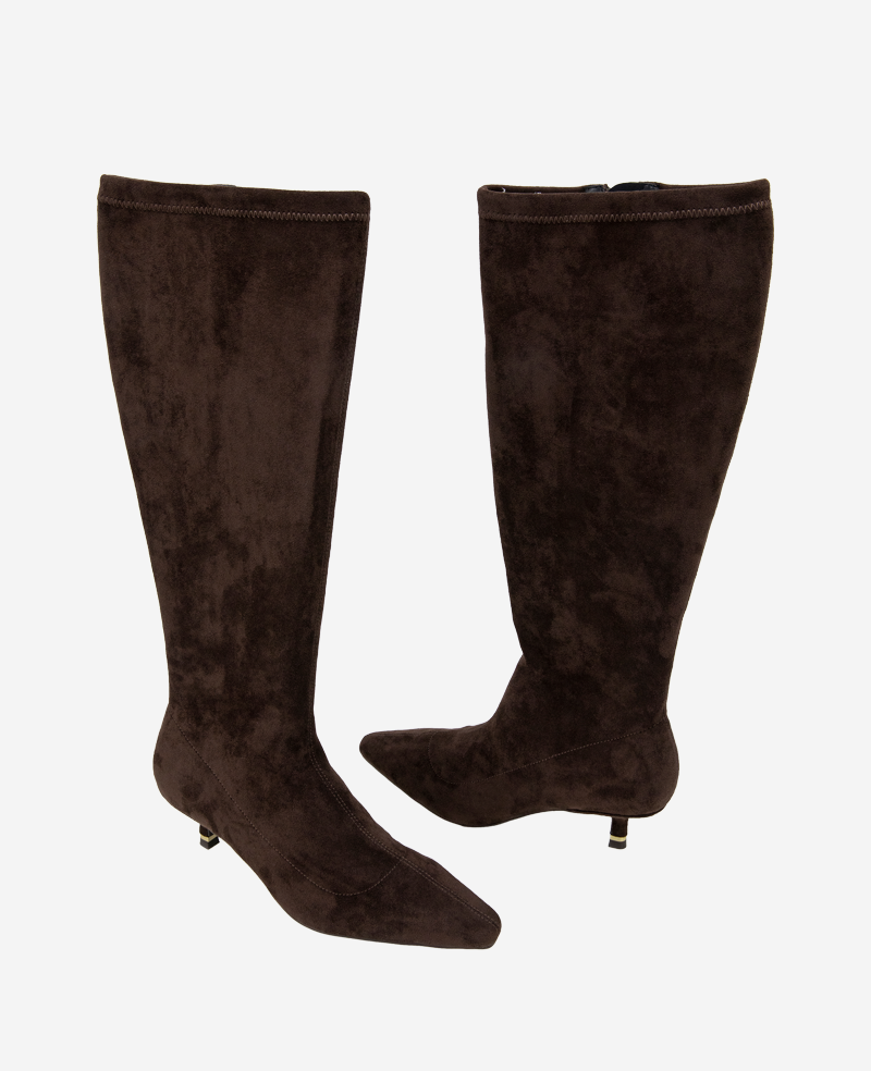 Kenneth Cole Reaction Shoes Meridith Stretch Boot stivali marroni tacco basso