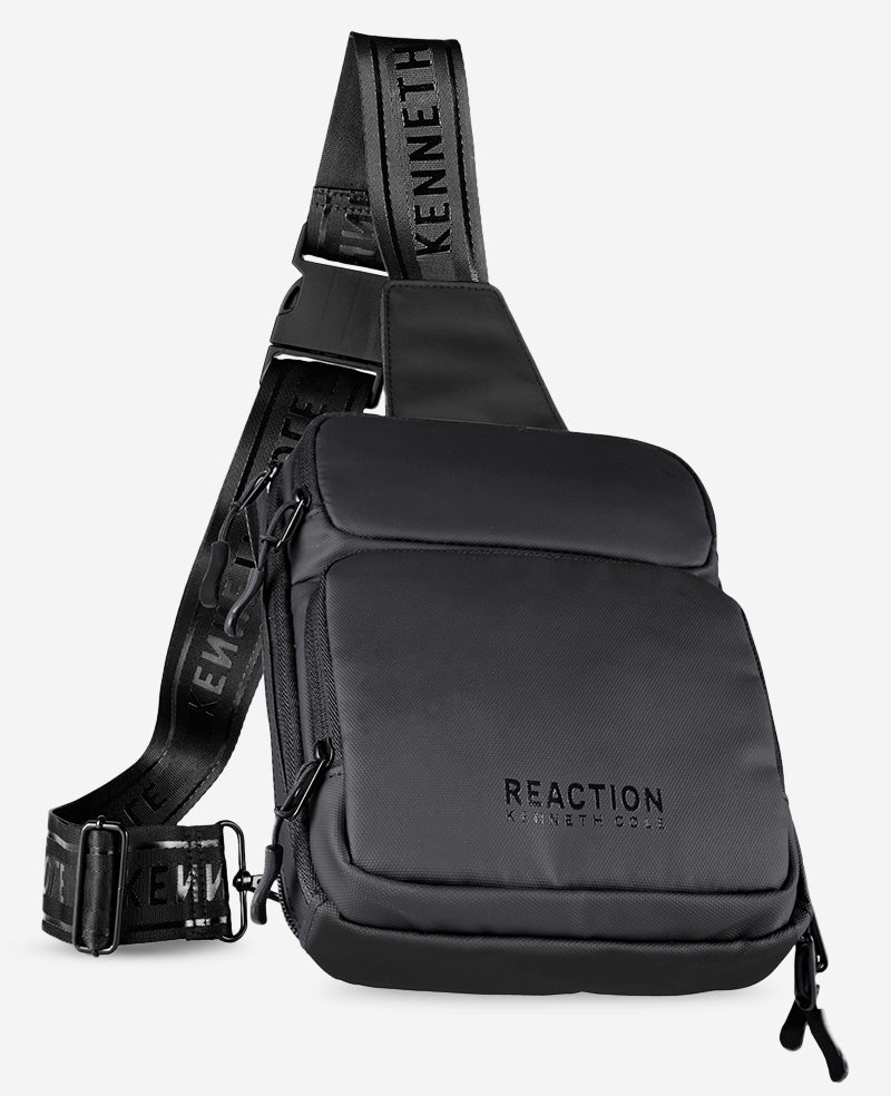 Kenneth Cole Reaction Bags Ryder Crossbody Belt Bag Marsupio Nero Organizzato
