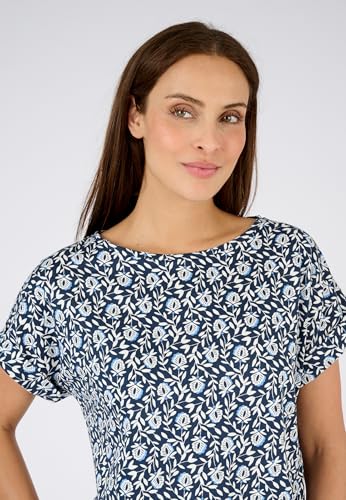 Damart Prêt-à-porter T-shirt Fiammato con stampa vegetale 42-44 cotone modal