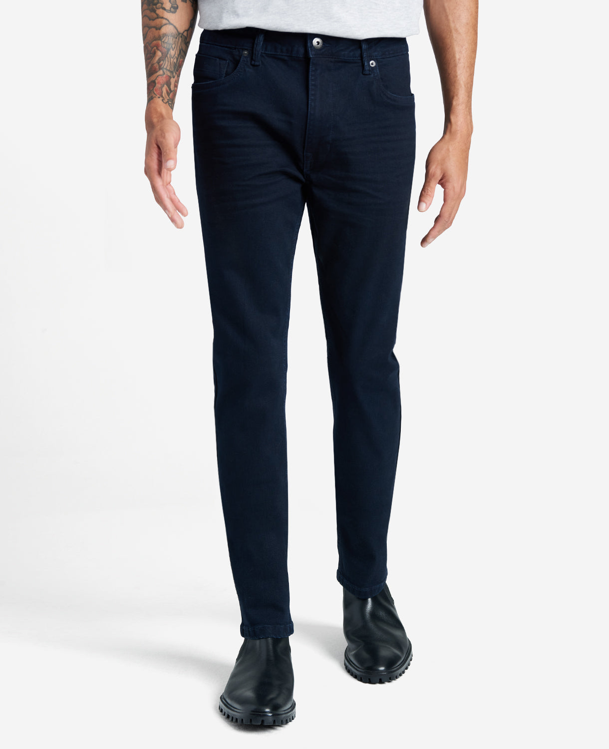 Kenneth Cole Reaction Clothing Slim-Fit Recycled Stretch Denim Jeans blu scuro