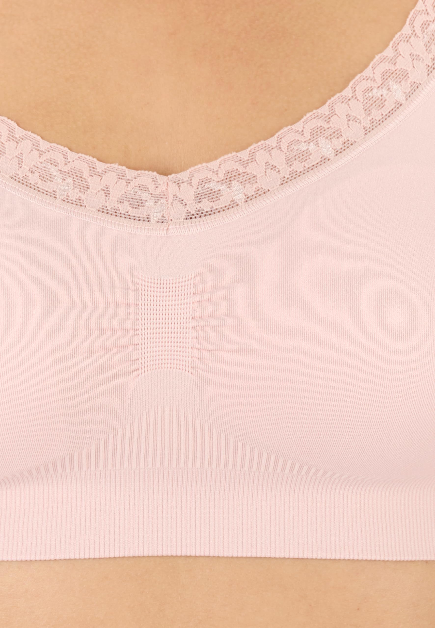 Damart Biancheria intima reggiseno senza ferretto rosa antico