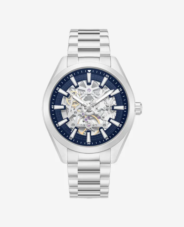 Kenneth Cole Reaction Skeleton orologio automatico acciaio argento