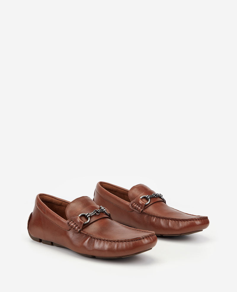 Kenneth Cole Reaction Shoes Theme Bit Driver mocassini cognac in pelle