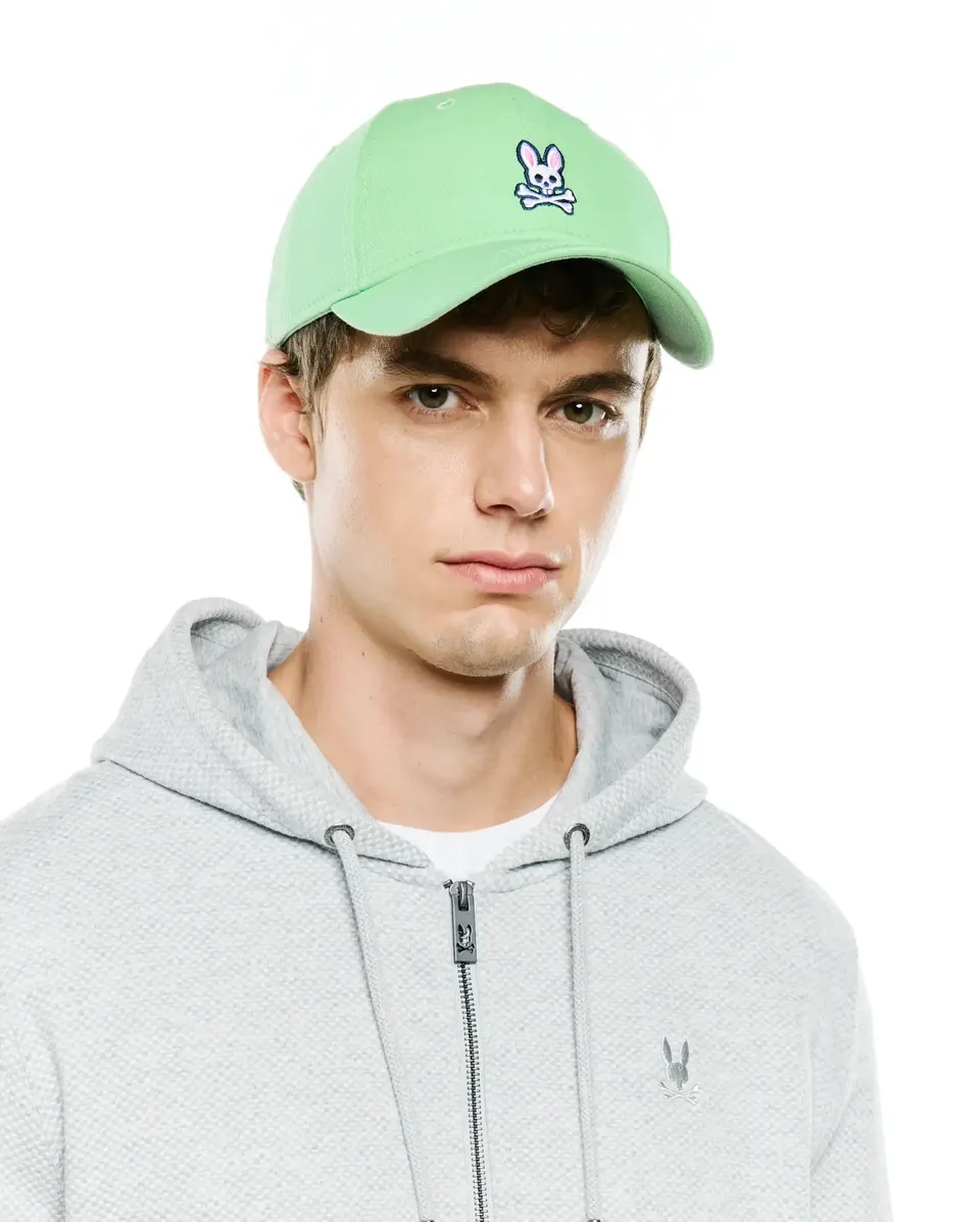 Psycho Bunny Accessories B6A816A1HT cappellino baseball verde cotone