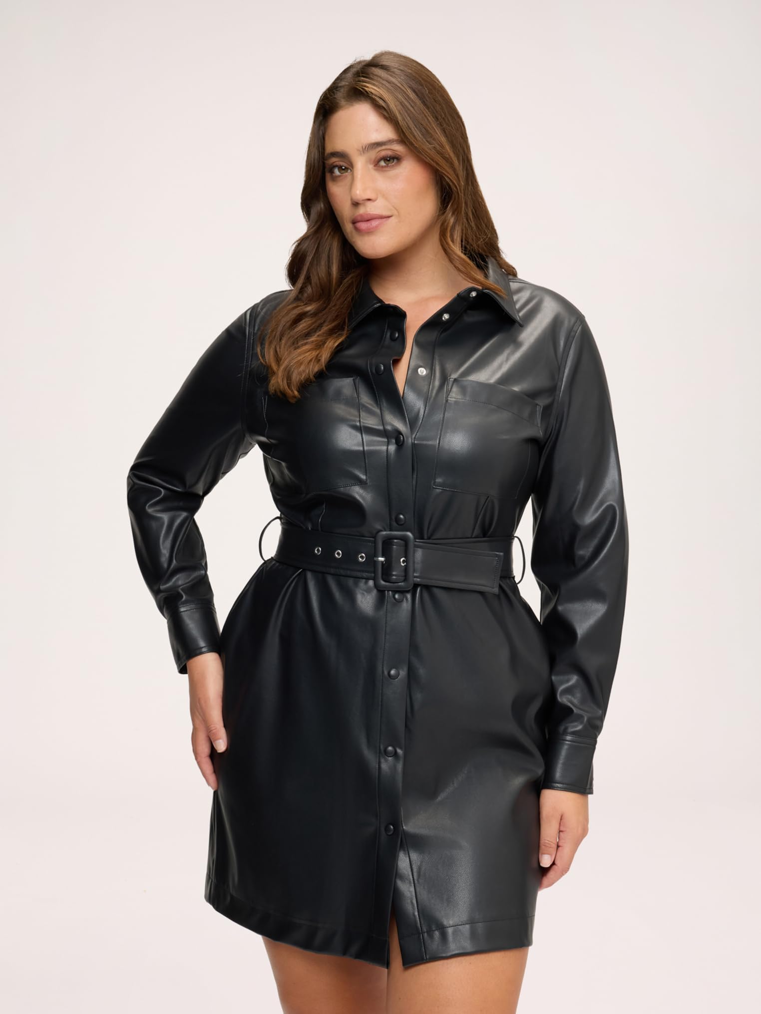 Fiorella Rubino Vestiti Vestito Chemisier Corto Vestito 48 Plus con cintura